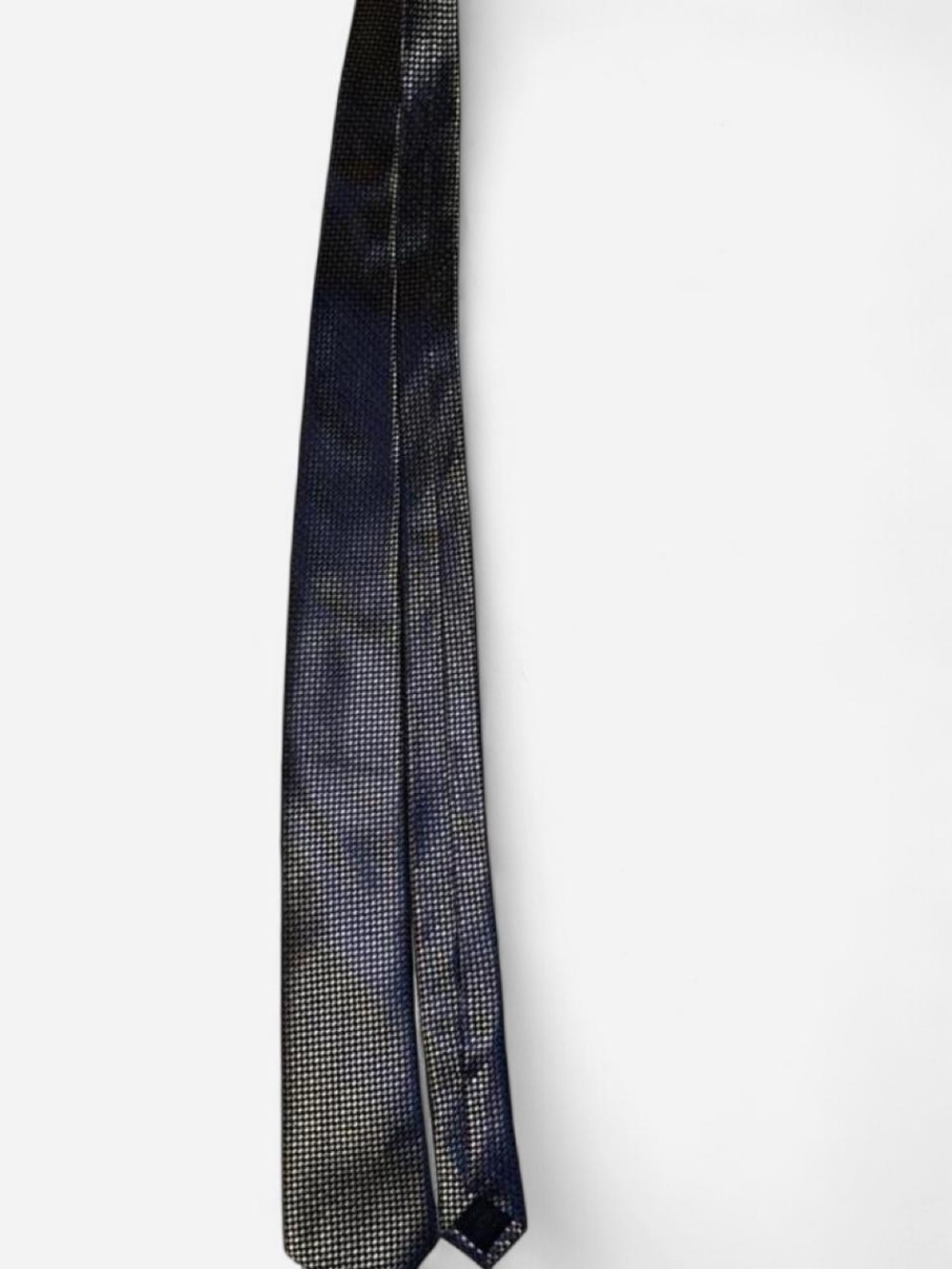 Men's Dark Blue Micro-Pattern Silk Tie